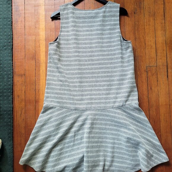 NWT Cotton-Blend Loft Black White Dress, sz Large - Picture 7 of 13